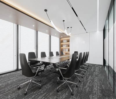 现代会议室3D模型下载